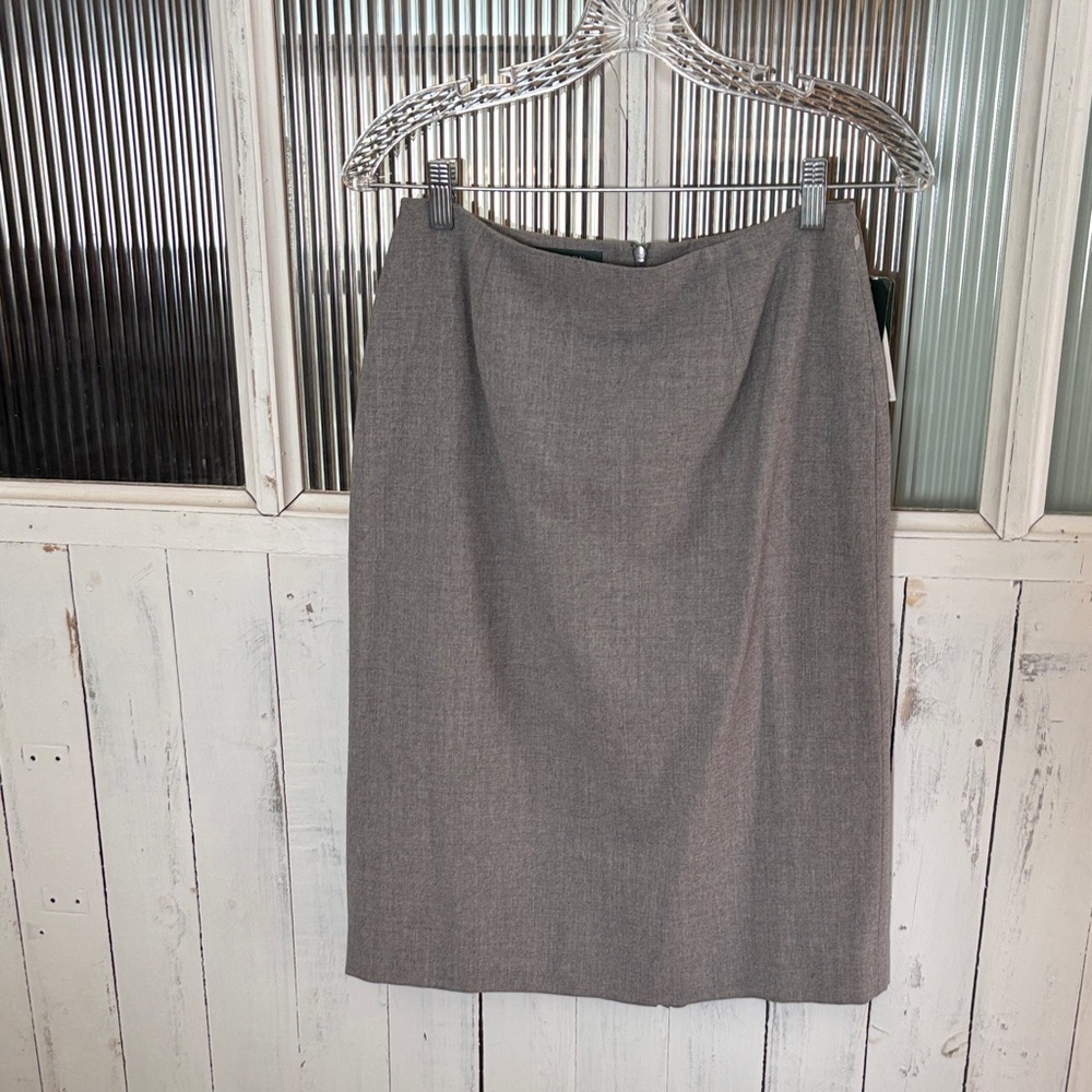 Ralph Lauren Elegant Charcoal Pencil Skirt